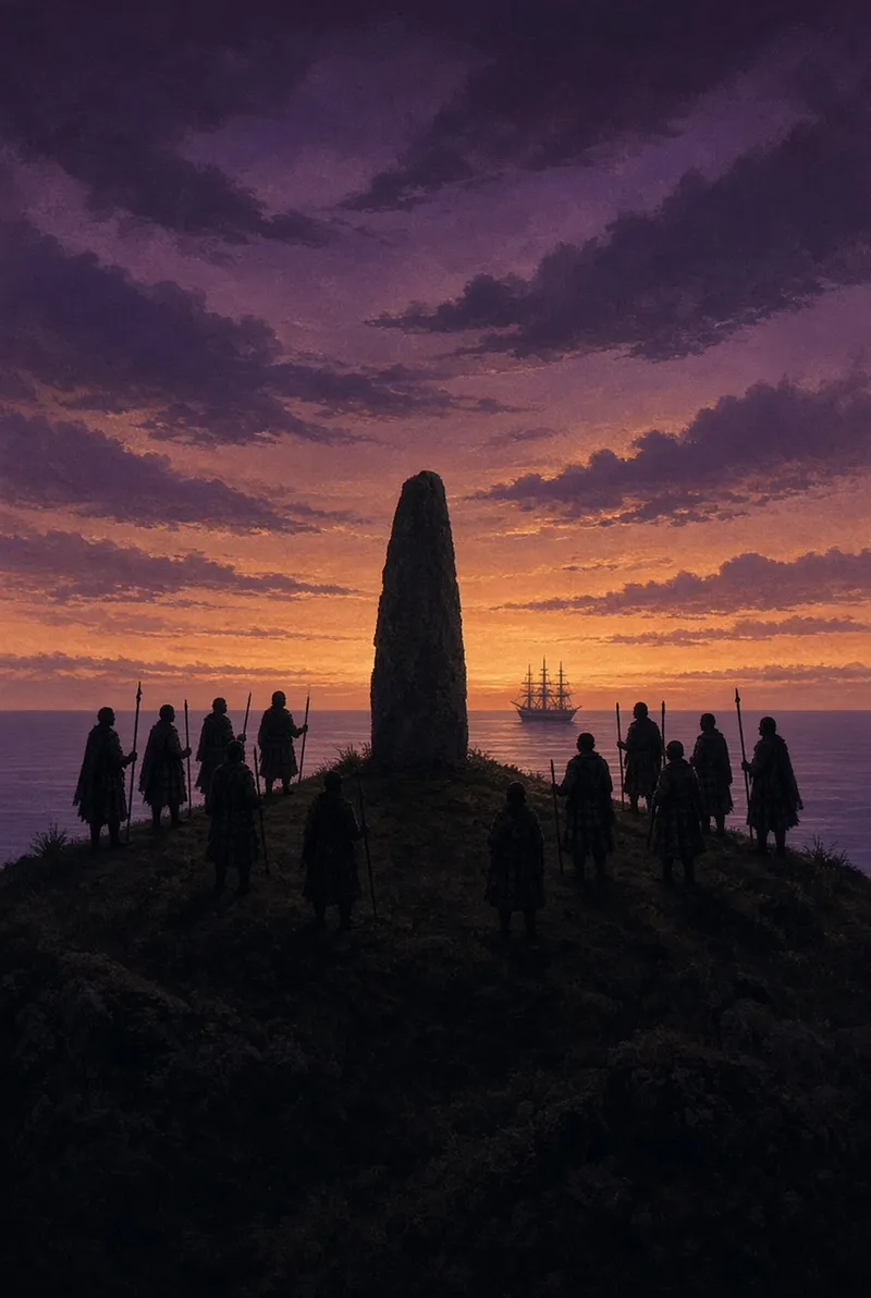 A clan chief in the Highlands, scene from The Highlander
